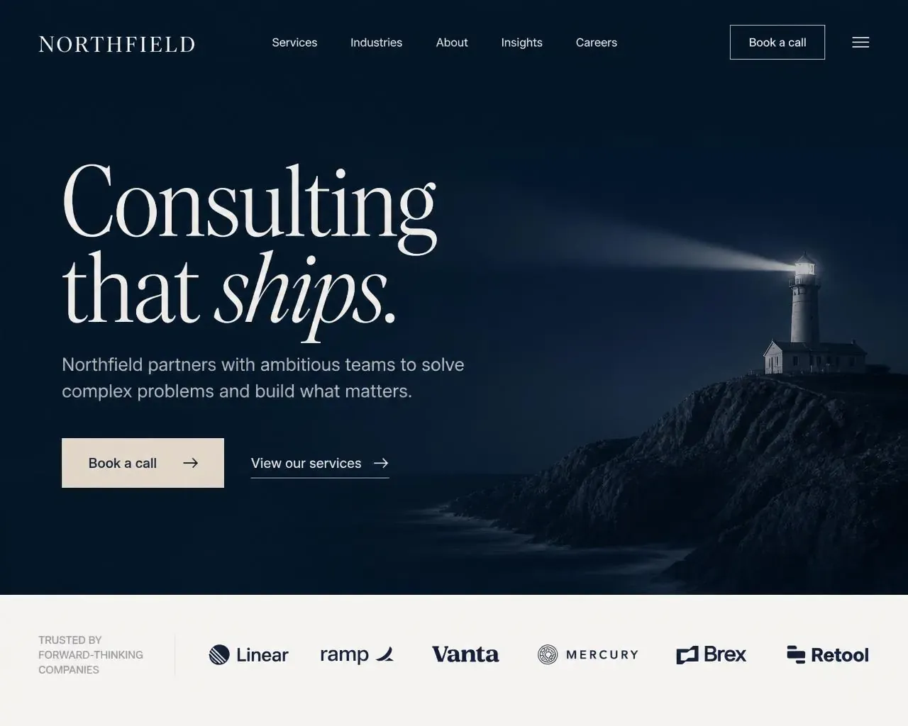 Vorschau einer modernen Unternehmenswebsite von Ocean Studio